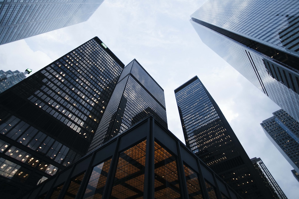 Commercial city buildings